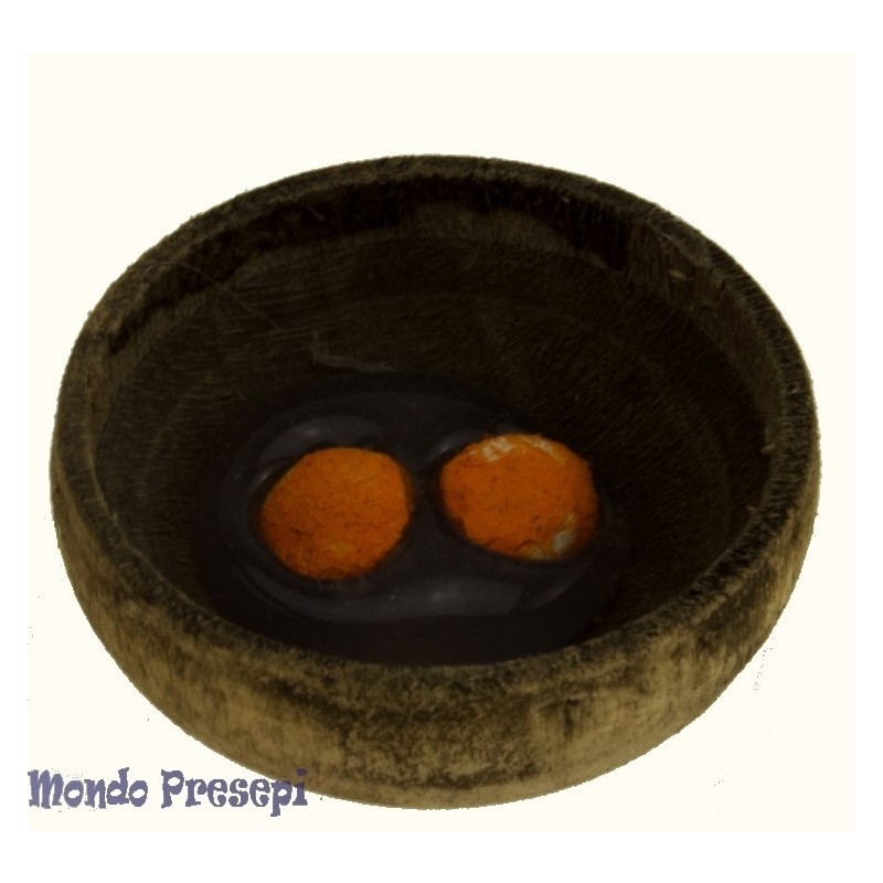 Wooden bowl with egg yolks ø 2.5 cm
