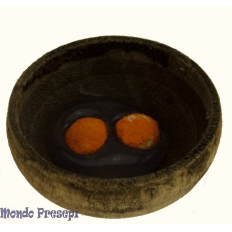 Wooden bowl with egg yolks ø 2.5 cm