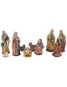 Natività in set da 10 soggetti cm 12 in resina Mondo Presepi
