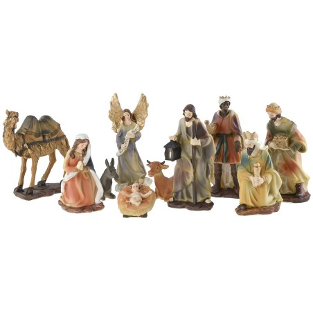 Natività 10 soggetti serie 15 cm in resina Mondo Presepi