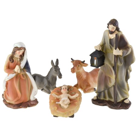 Natividad 10 figuras serie 15 cm en resina Mundo Pesebres