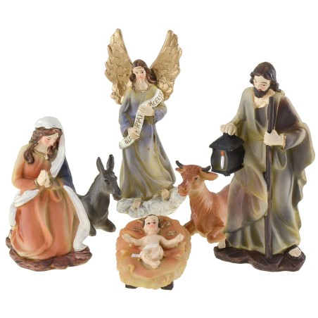 Natività 10 soggetti serie 15 cm in resina Mondo Presepi