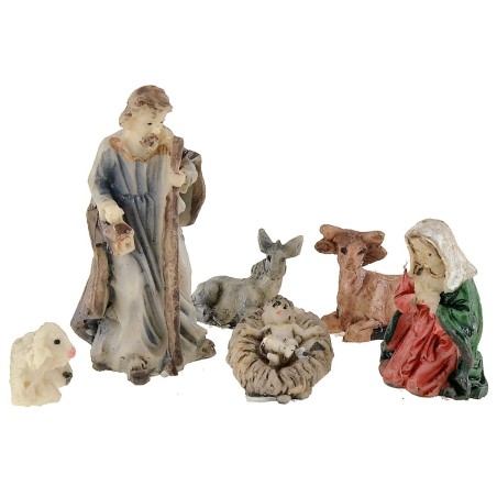 Natività 9 soggetti serie 5 cm in resina