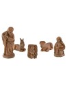 Natività 5 soggetti serie 3 cm color cotto