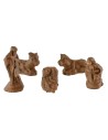 Natividad oscura 5 sujetos serie 2 cm color terracota