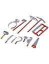 Set 12 attrezzi da lavoro in pvc accessori in miniatura presepe