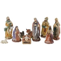 Natività 10 soggetti serie 9 cm in resina 2