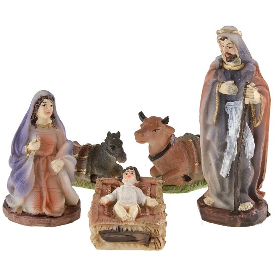 Natividad 10 figuras serie 9 cm en resina Mundo Pesebres