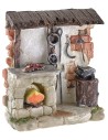 Taller del herrero con fuego a batería cm 11,5x4x12,5 h