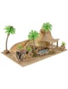 Oasi con cammello cm 26x18x14 h altezza, cammello, legno