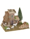 Ambientazione per presepe con casetta ed ovile cm 20x15x14 h