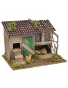 Ambientazione per presepe con pollaio e conigliera cm 19x15x13 h