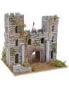 Castle for nativity scene with towers 15x13x14.5 cm h