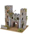 Castillo para belén con torres de 15x13x14,5 cm de altura.