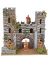 Castle for nativity scene with towers 15x13x14.5 cm h