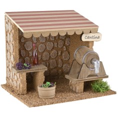 Cantina di vini per presepe cm 15x13x13 h