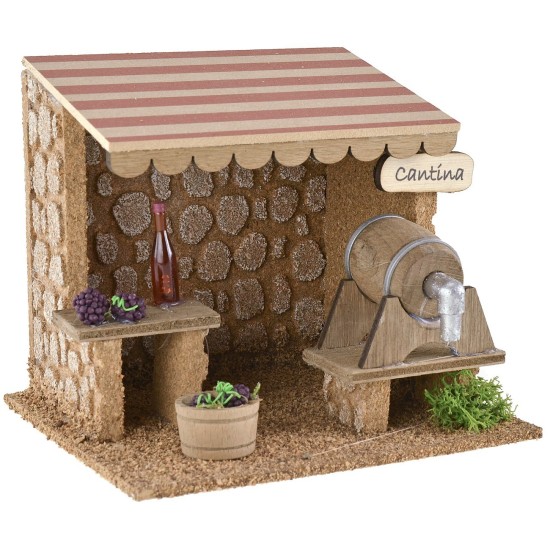 Cantina di vini per presepe cm 15x13x13 h