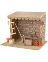 Bottega con attrezzi da lavoro per presepi cm 15x13x12,5