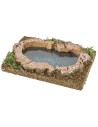 Lago ovale effetto profondità per presepe cm 12,5x8,5x2 h