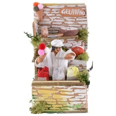 Gelataio in movimento per presepe 10 cm movimento, terracotta