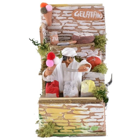 Gelataio in movimento per presepe 10 cm