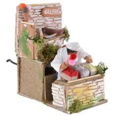 Gelataio in movimento per presepe 10 cm 2