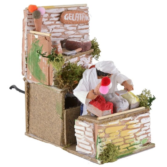 Gelataio in movimento per presepe 10 cm