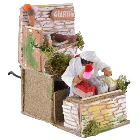 Gelataio in movimento per presepe 10 cm