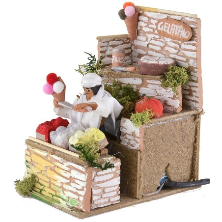 Gelataio in movimento per presepe 10 cm