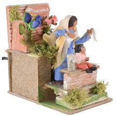 Pidocchiaia in movimento per presepe 10 cm presepe, movimento 2