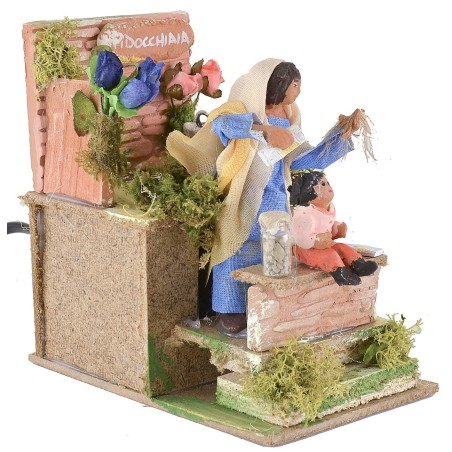 Pidocchiaia in movimento per presepe 10 cm