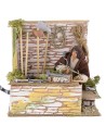 Falegname con trapano in movimento per presepe 10 cm altezza