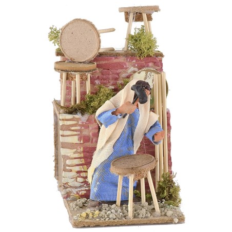 Costruttore di sgabelli in movimento per presepe 10 cm