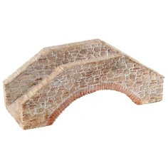 Ponte di pietre stuccate per presepe cm 30x12x11,5 h altezza