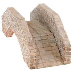 Bridge of stuccoed stones for nativity scene 30x12x11.5 cm h 2