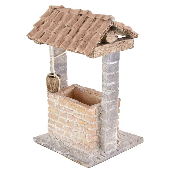 Pozzo stuccato per presepe cm 9x9x15,5 h