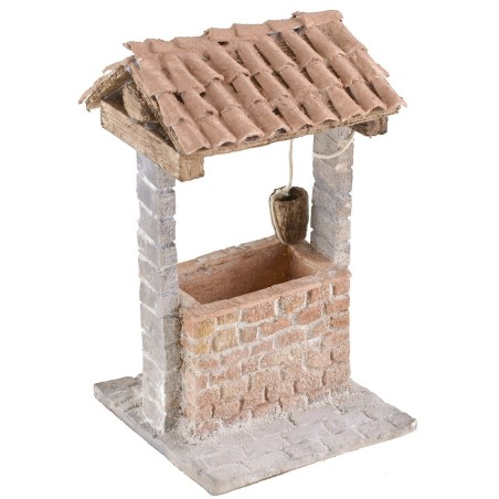 Pozzo stuccato per presepe cm 9x9x15,5 h