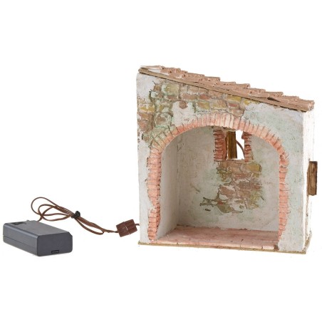 Bottega per presepe illuminata cm 15x9x16 h altezza, bottega