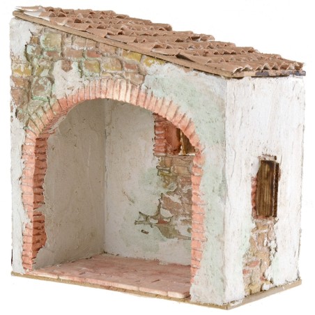 Bottega per presepe illuminata cm 15x9x16 h altezza, bottega