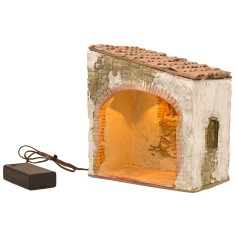 Bottega per presepe illuminata cm 15x9x16 h altezza, bottega 2