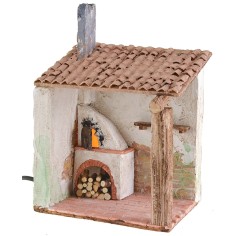 Forno stuccato e funzionante con tettoia cm 15x12x22,5 h