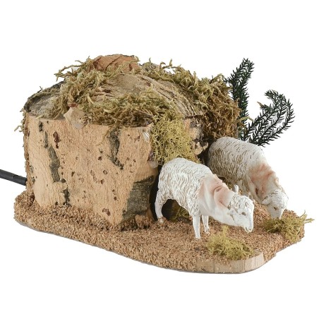 Coppia di pecore serie 12 cm Landi Moranduzzo in movimento cm