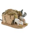 Pair of sheep series 12 cm Landi Moranduzzo in motion 14x19x9 h