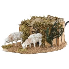 Coppia di pecore serie 12 cm Landi Moranduzzo in movimento cm 2