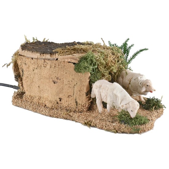 Sheep in motion for statues of 10 grazing 13x20x7 h cm