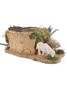 Sheep in motion for statues of 10 grazing 13x20x7 h cm