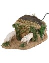 Pecore in movimento per statue da 10 che brucano cm 13x20x7 h