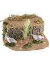 Three hens pecking in motion for statues measuring 20 to 30 cm