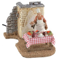 Oste in movimento cm 12x18x11h