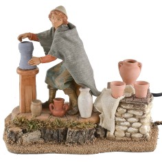 Vasaio doppio movimento serie 19 cm Fontanini statua, serie 2